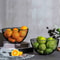 Modern Black Fruit Bowl Geometric Metal Wire Storage Basket for Kitchen Decor