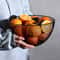 Modern Black Fruit Bowl Geometric Metal Wire Storage Basket for Kitchen Decor