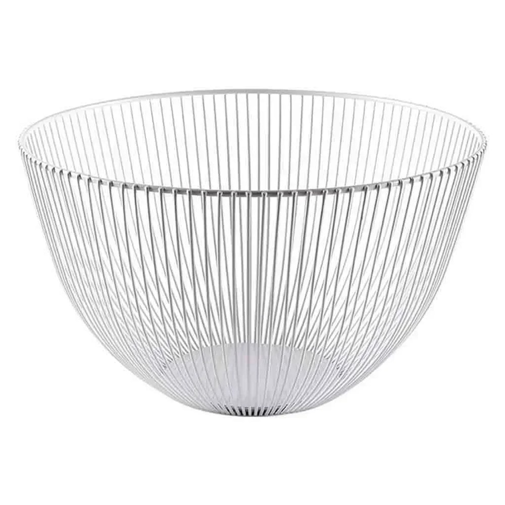 Modern Black Fruit Bowl Geometric Metal Wire Storage Basket for Kitchen Decor