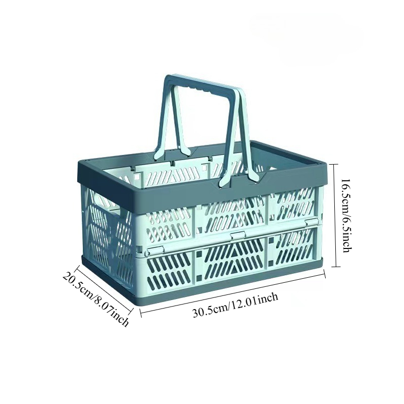 Foldable Picnic Basket & Collapsible Shopping Tote for Multi Purpose Home Storage
