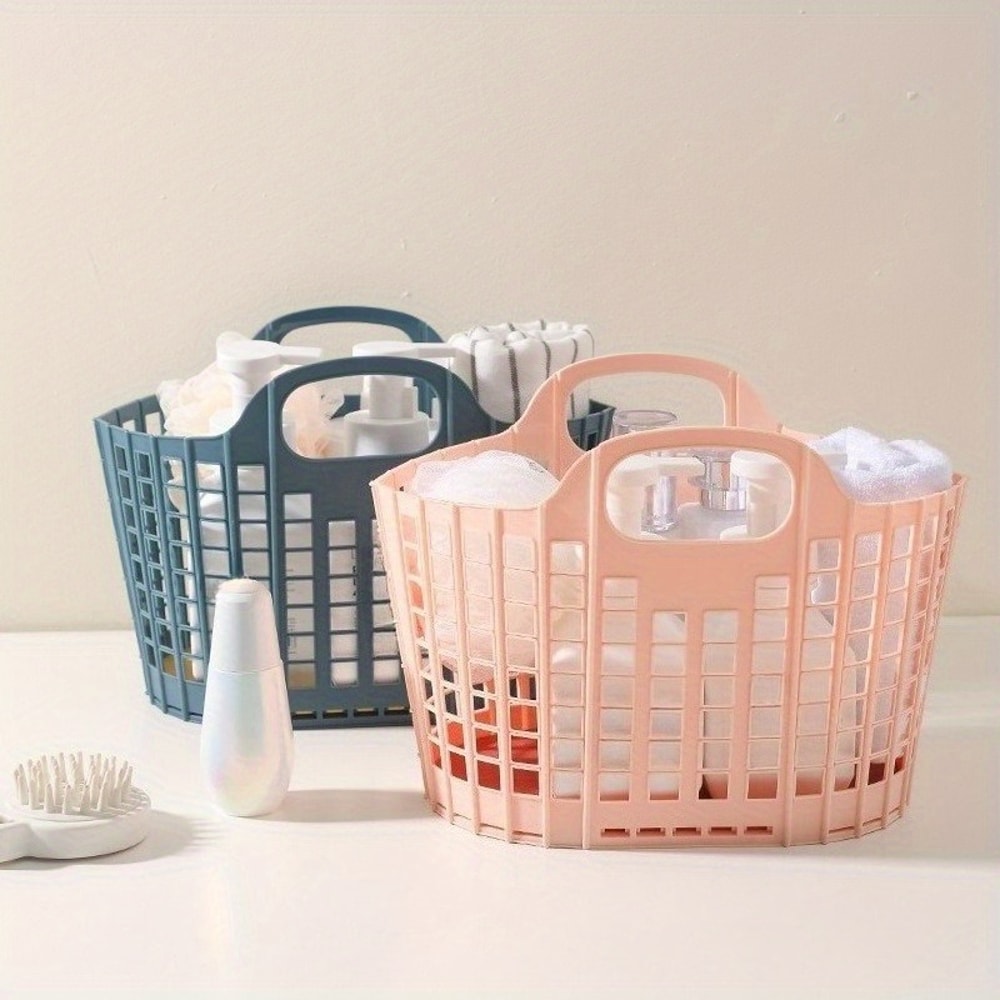 Portable Foldable Shower Caddy Basket Space Saving Dorm & Home Organizer