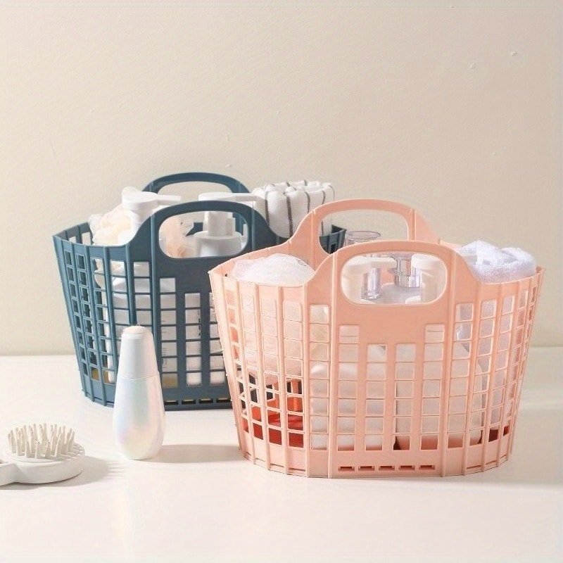 Portable Foldable Shower Caddy Basket Space Saving Dorm & Home Organizer