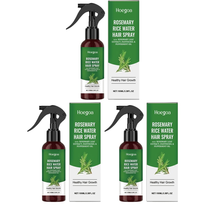 Rice Water Hair Growth Spray for Scalp Hydration Thickness & Strengthening Mist