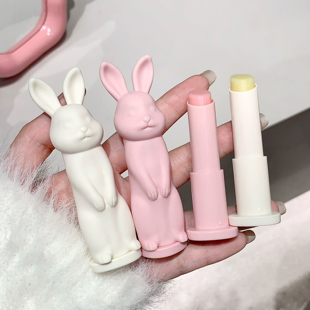 Cute Rabbit Hydrating Lip Balm For Smooth Nourished Lips Anti Cracking Moisturizing Care 0