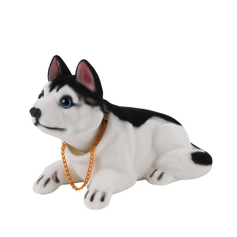 Shake Head Dog Ornament For Car Husky Beagle St Bernard Car Dashboard Decoration 5