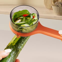 storage peeling knife with splash prevention and washable storage bucket efficient fruit peeler and scraper tool