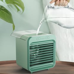 portable usb chargeable mini air conditioner cooling fan stay cool anywhere with adjustable speeds