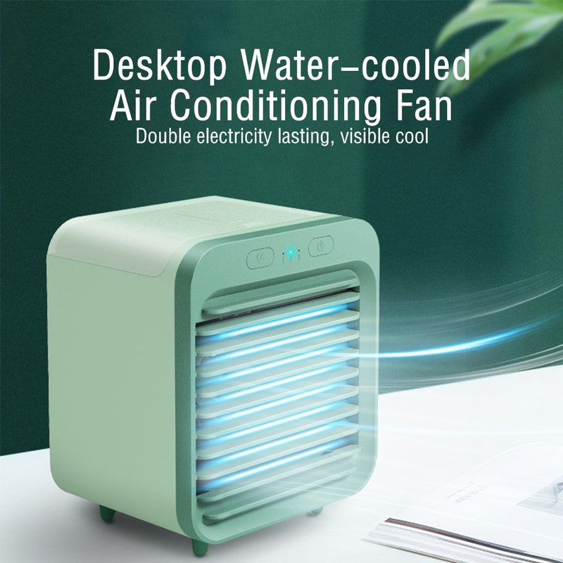 Portable USB Chargeable Mini Air Conditioner Cooling Fan Stay Cool Anywhere with Adjustable Speeds