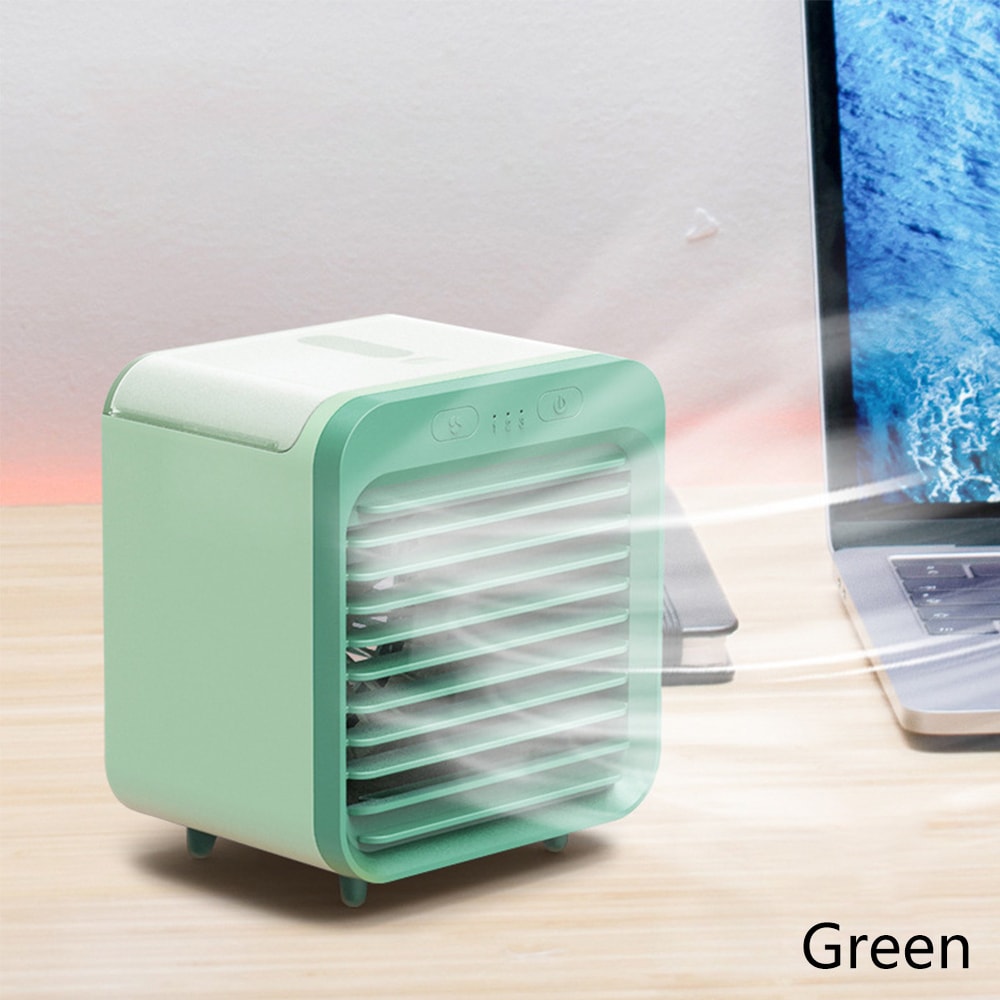 Portable USB Chargeable Mini Air Conditioner Cooling Fan Stay Cool Anywhere with Adjustable Speeds