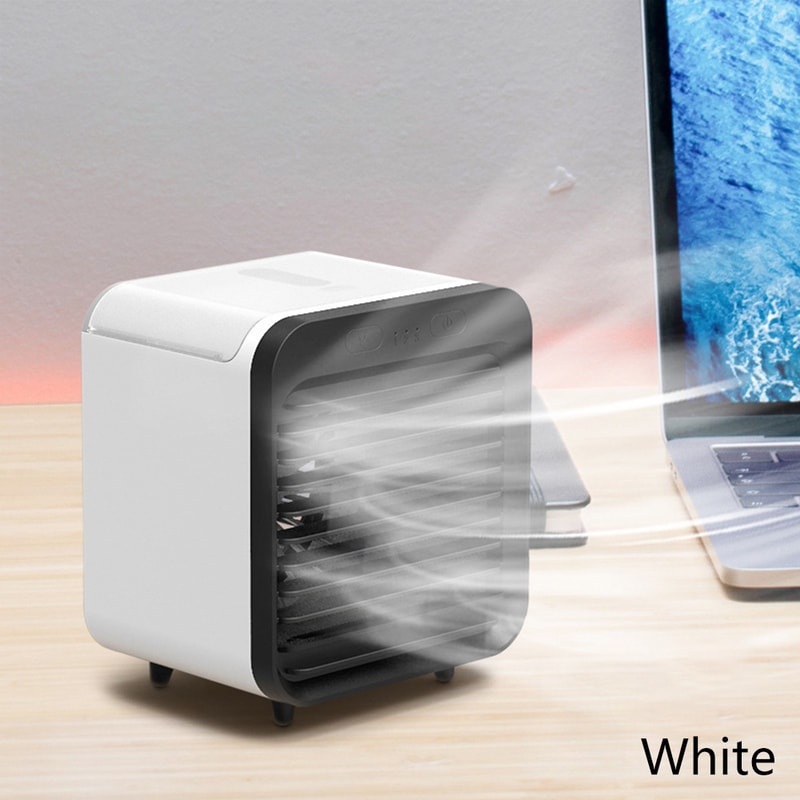 Portable USB Chargeable Mini Air Conditioner Cooling Fan Stay Cool Anywhere with Adjustable Speeds
