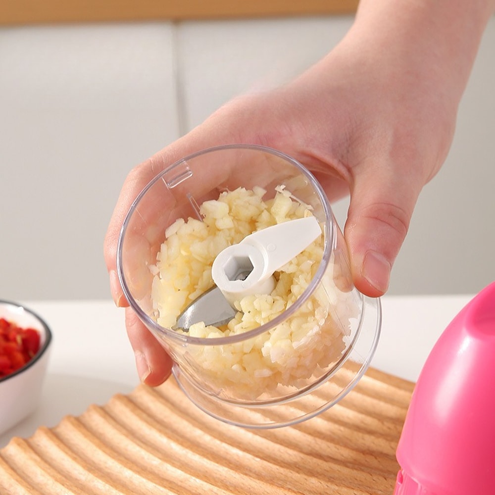 Mini Garlic Chopper & Mincer Manual Food Processor for Quick Seasoning Prep