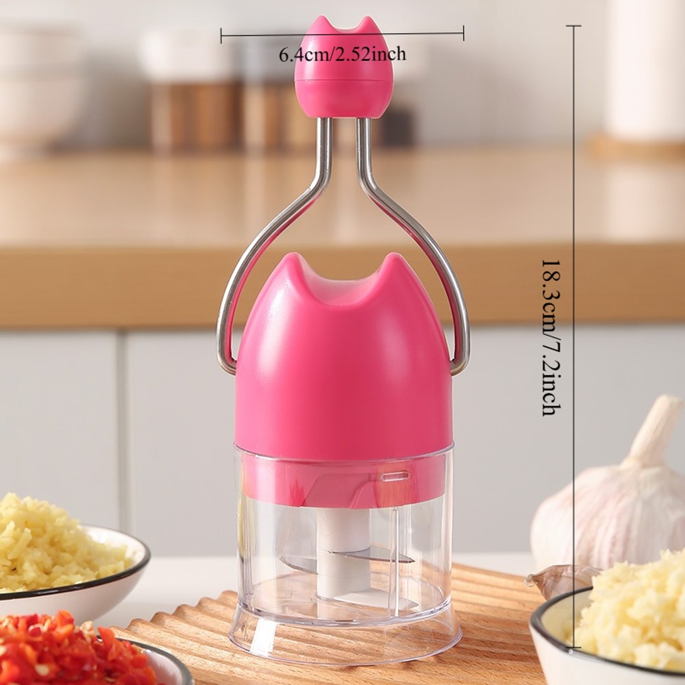 Mini Garlic Chopper & Mincer Manual Food Processor for Quick Seasoning Prep