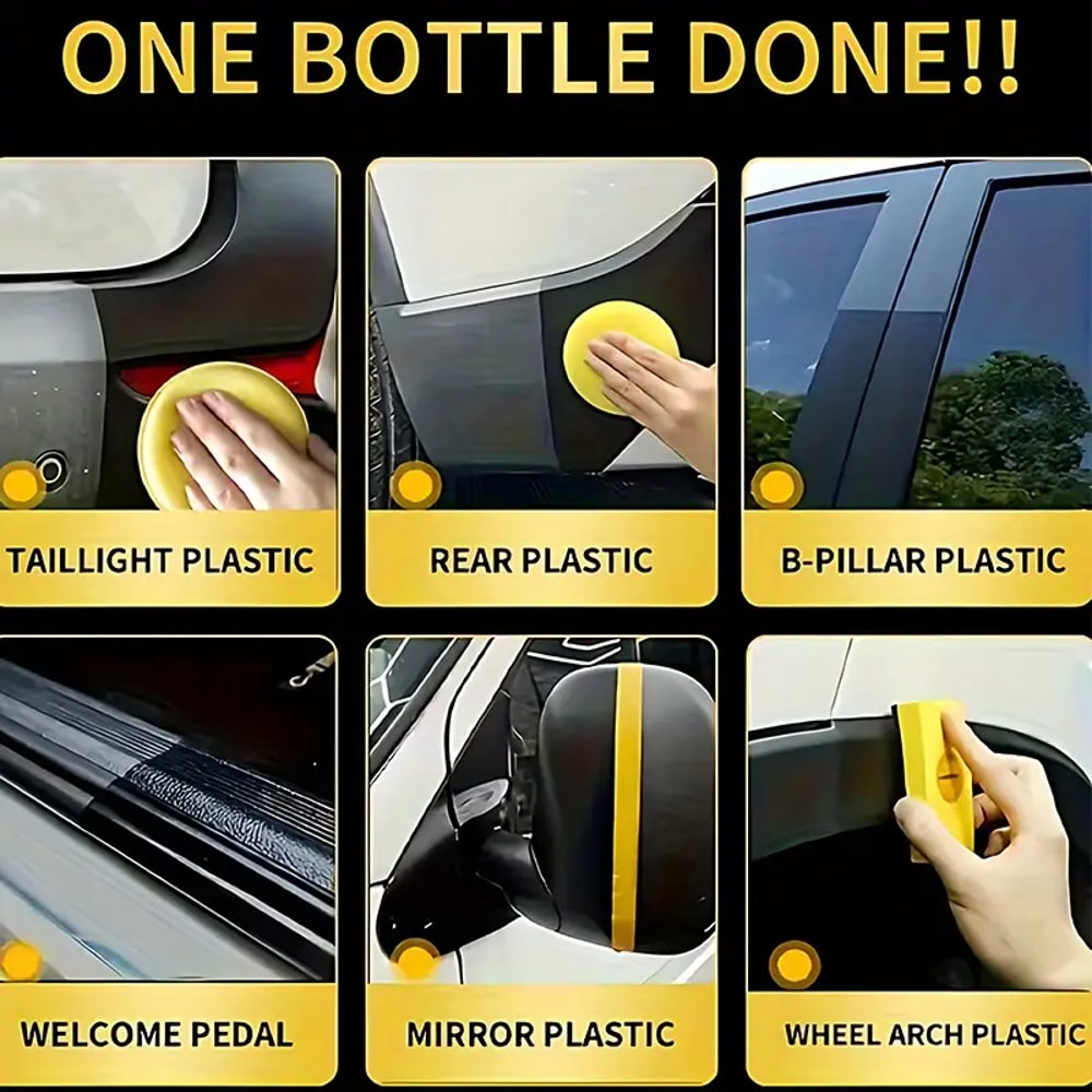Plastic Repair and Polishing Wax for Automotive Surfaces Scratch Repair Anti Aging Cream for Tires & Interior Exterior