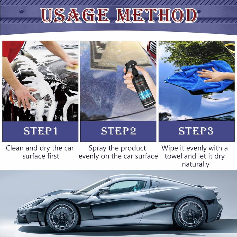 Quick Detailer High Protection Ceramic Coating Car Wax for Incredible Shine & Water Beading