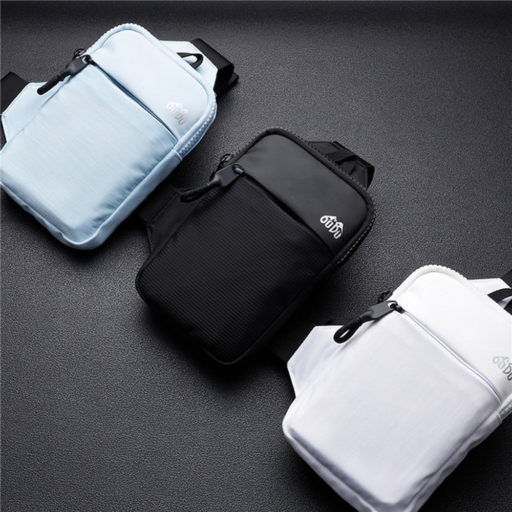 Casual Mens Waterproof Shoulder Chest Bag for Outdoor Sports and Travel Large Capacity Belt Pouch for Cycling and Runn