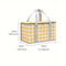 Yellow Checkered Insulated Picnic Tote Large Capacity Outdoor Camping Travel Bag