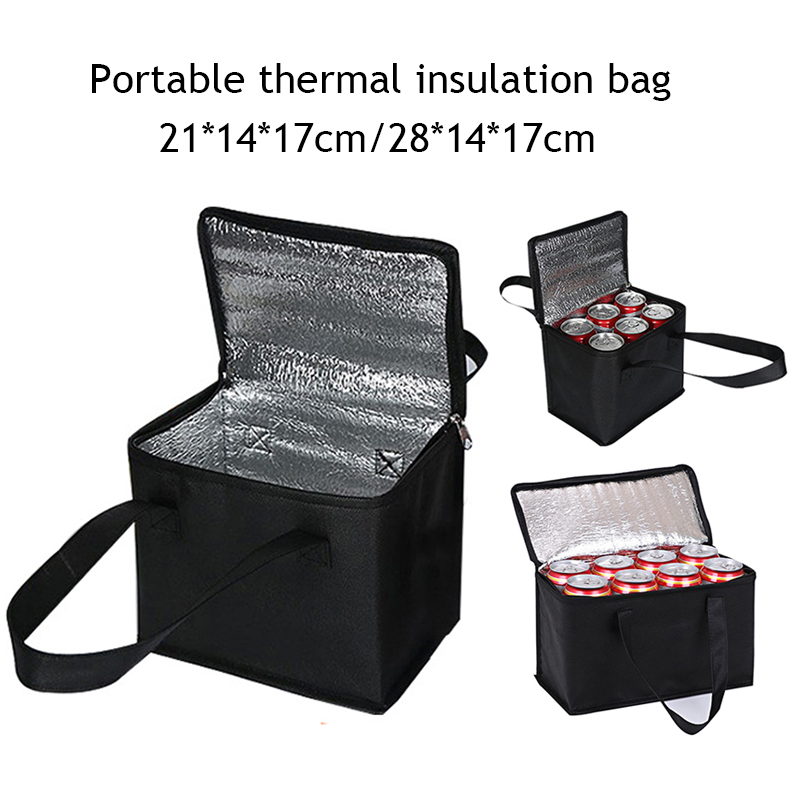 Insulated Lunch Cooler Bag Folding Thermal Picnic Food Carrier for Drinks & Snacks