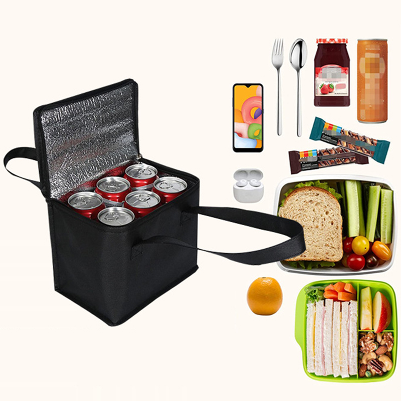 Insulated Lunch Cooler Bag Folding Thermal Picnic Food Carrier for Drinks & Snacks