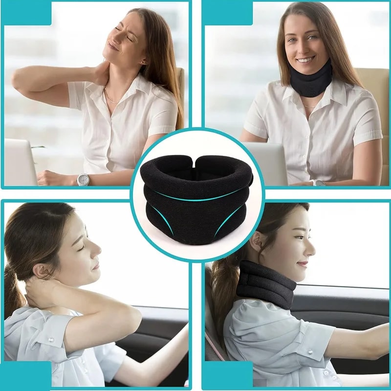 Adjustable Cervical Neck Support Brace For Pain Relief Comfortable Foam Collar For Travel Health 2