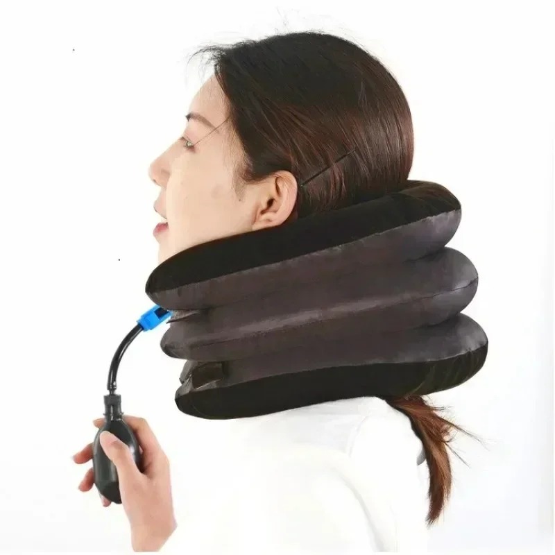 Adjustable Inflatable Neck Traction Device Cervical Support Brace For Neck Pain Relief 0