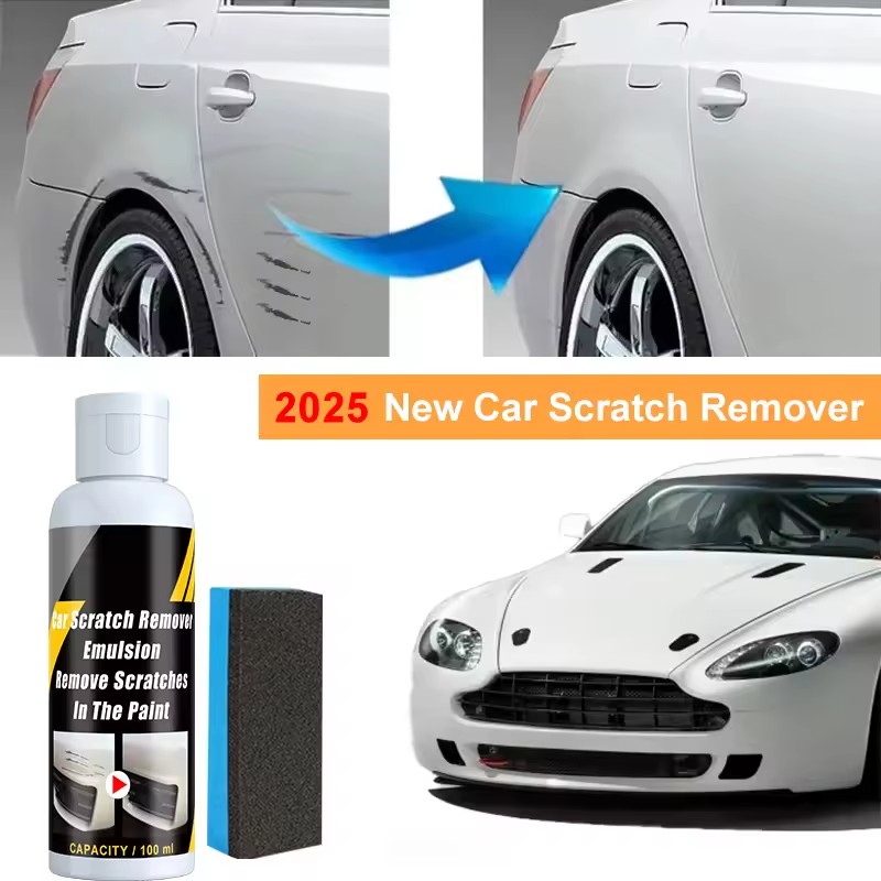 Car Scratch Remover Kit Auto Body Repair Polishing Compound & Anti Scratch Wax Emulsion for Quick Paint Care