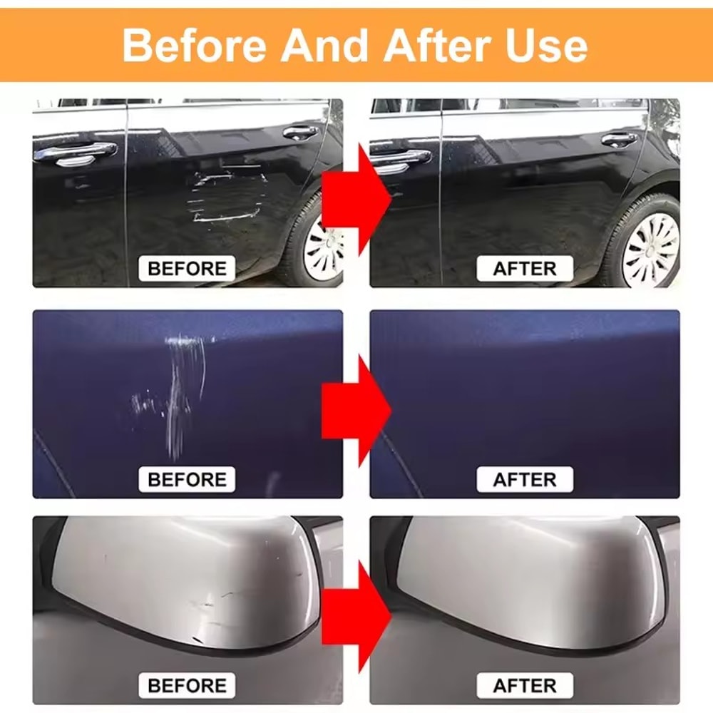 Car Scratch Remover Kit Auto Body Repair Polishing Compound & Anti Scratch Wax Emulsion for Quick Paint Care