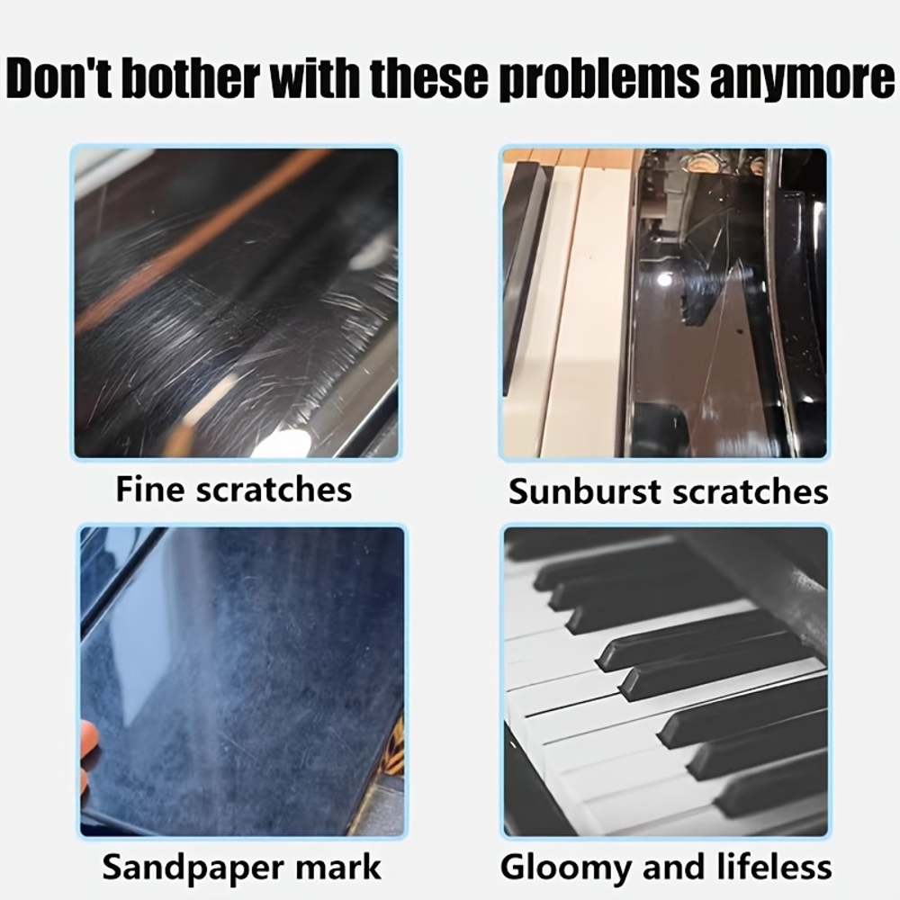 Grand Piano Scratch Repair Cream Restore Musical Instruments and Car Paint to a Smooth Pristine Finish