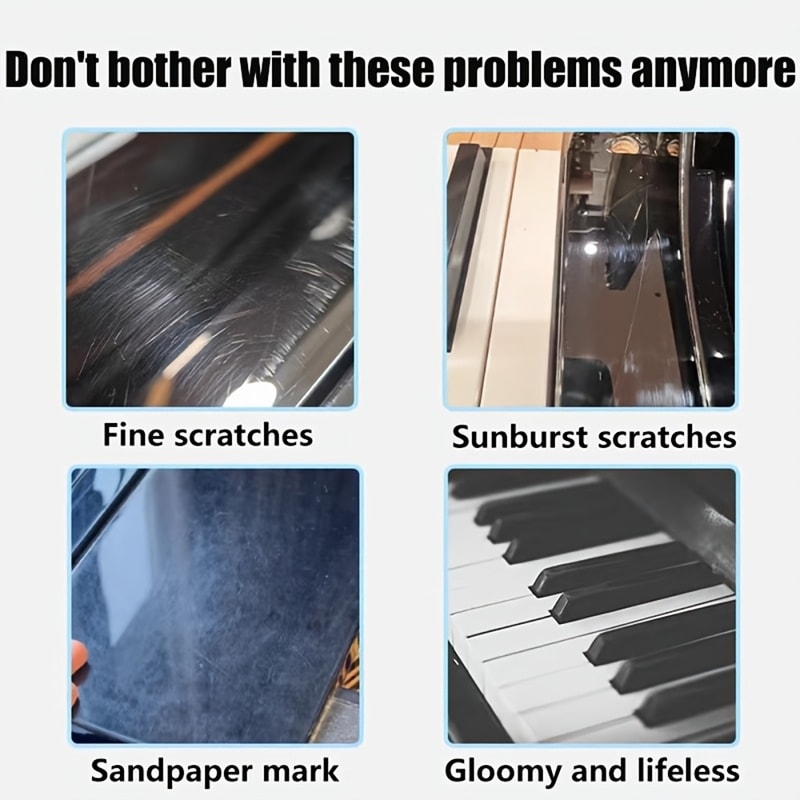 Grand Piano Scratch Repair Cream Restore Musical Instruments and Car Paint to a Smooth Pristine Finish