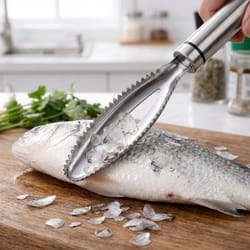 stainless steel fish scaler easy cleaning tool for home cooks & fishermen