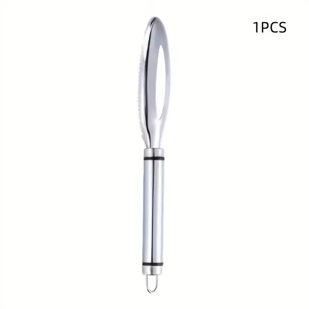 Stainless Steel Fish Scaler Easy Cleaning Tool for Home Cooks & Fishermen