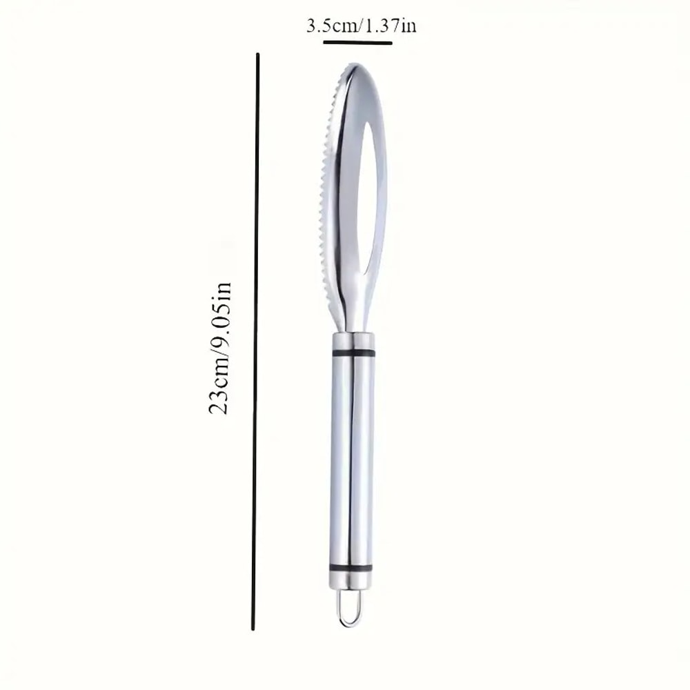Stainless Steel Fish Scaler Easy Cleaning Tool for Home Cooks & Fishermen