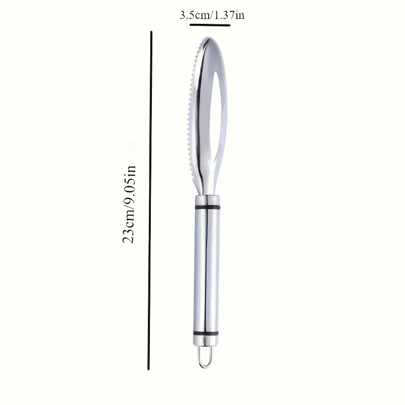 Stainless Steel Fish Scaler Easy Cleaning Tool for Home Cooks & Fishermen