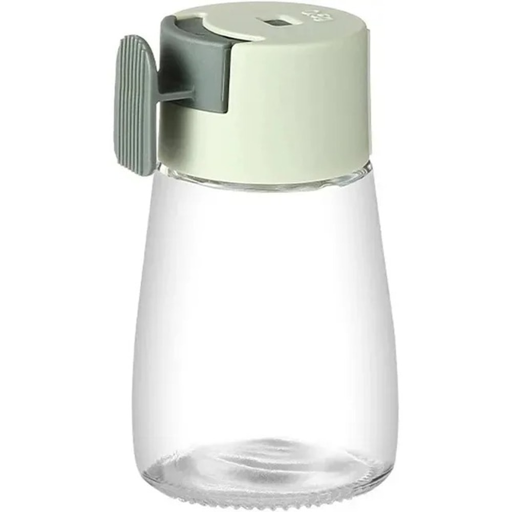 Upgrade Precise Quantitative Push Type Airtight Glass Seasoning Bottle For Salt Condiments 9