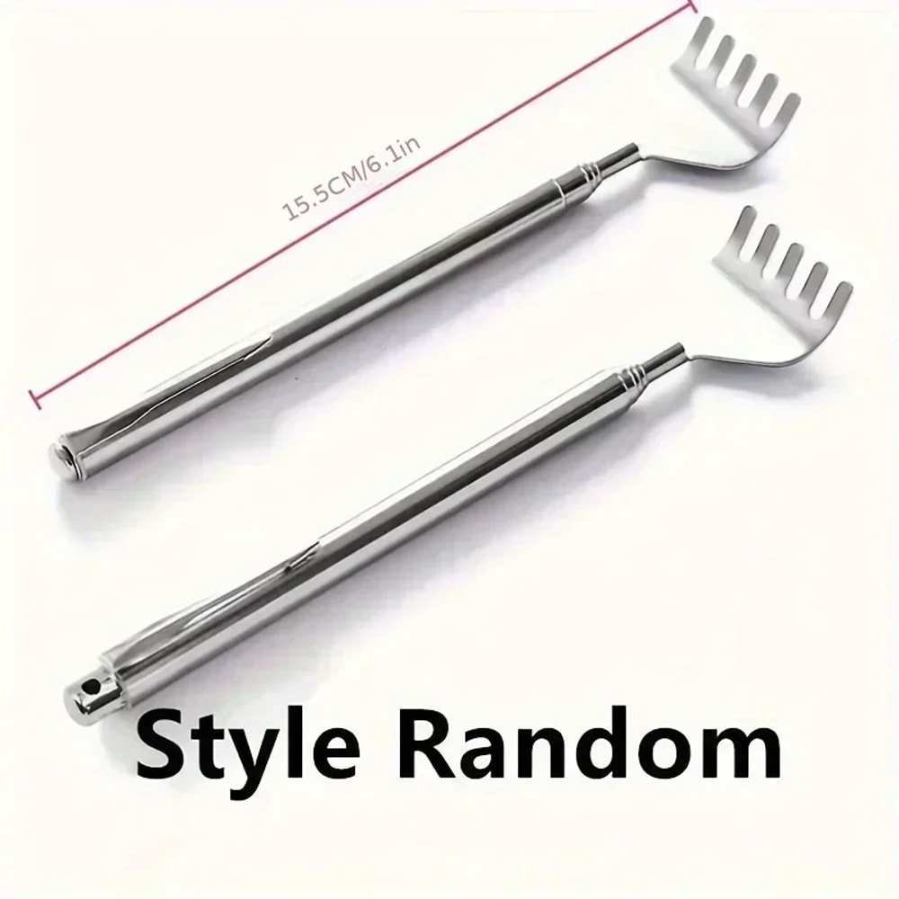 Stainless Steel Retractable Back Scratcher Extendable Portable Itch Relief Tool With Non Ticking Sc 2