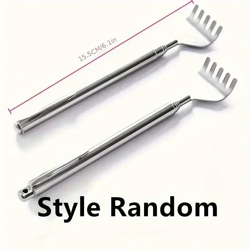 Stainless Steel Retractable Back Scratcher Extendable Portable Itch Relief Tool With Non Ticking Sc 2