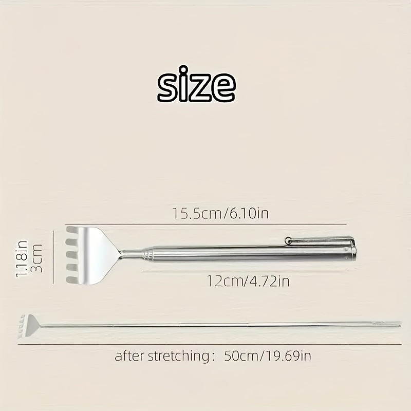 Stainless Steel Retractable Back Scratcher Extendable Portable Itch Relief Tool With Non Ticking Sc 5