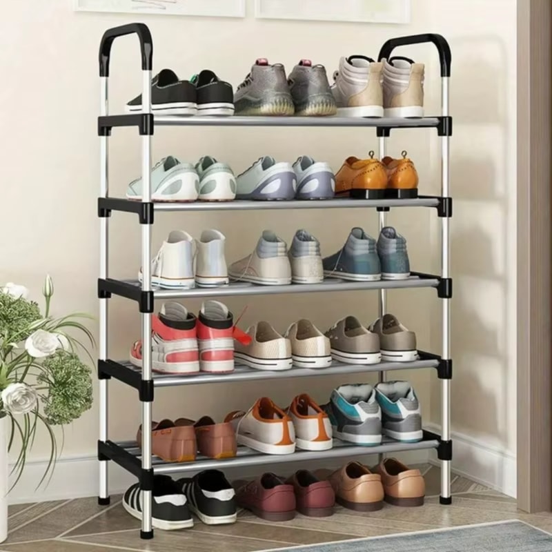 Stackable Metal Shoe Rack Organizer Space Saving Shoe Storage Shelf 2