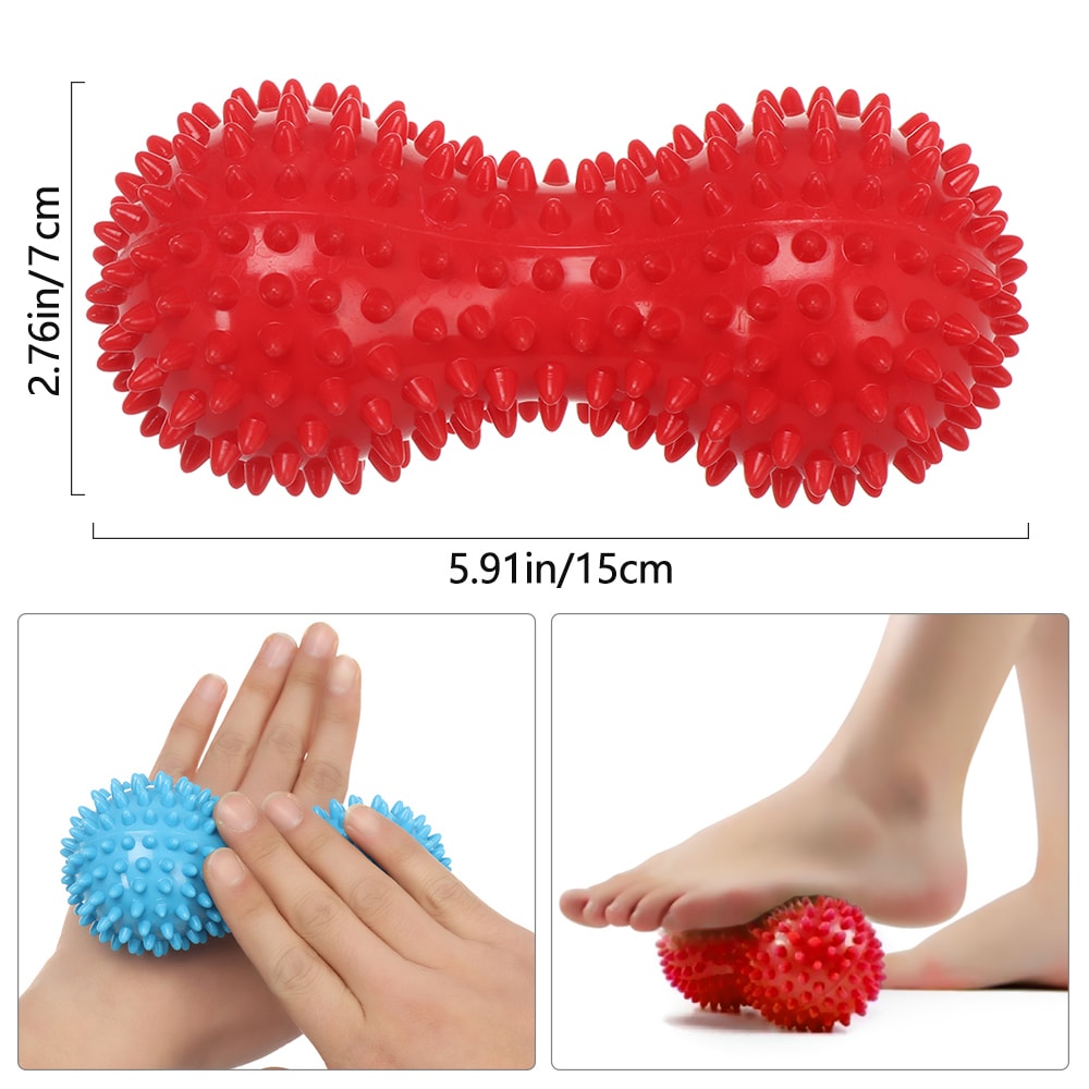 Peanut Spiky Massage Ball For Plantar Fasciitis Relief Trigger Point Therapy 2