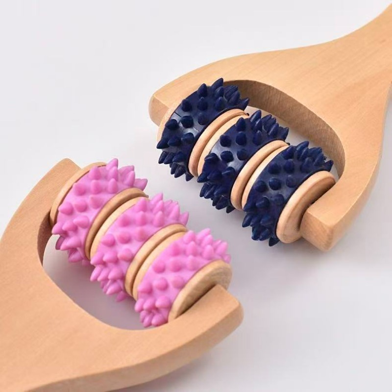 Natural Wooden Massage Roller Set For Deep Tissue Relief Foot Therapy Massager 1