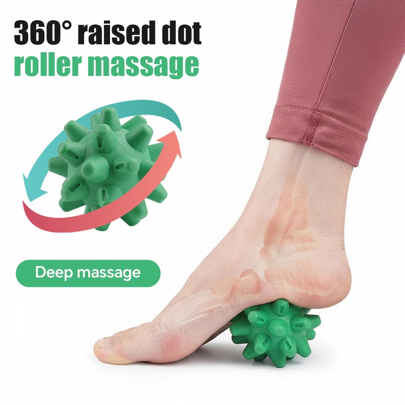 Spiky Massage Ball Deep Tissue Myofascial Release Tool for Foot Back Pain Relief