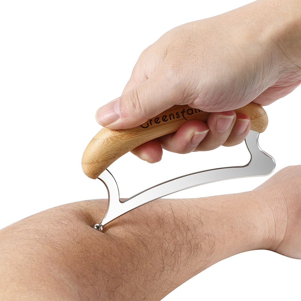 Bamboo Handle Gua Sha Massage Tool For Deep Muscle Recovery Fascia Release 1