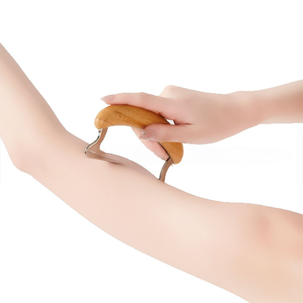 Bamboo Handle Gua Sha Massage Tool For Deep Muscle Recovery Fascia Release 3