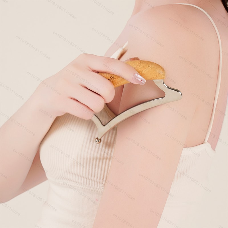 Bamboo Handle Gua Sha Massage Tool For Deep Muscle Recovery Fascia Release 4