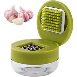 stainless steel garlic press & mincer kitchen tool set with ginger crusher and vegetable slicer