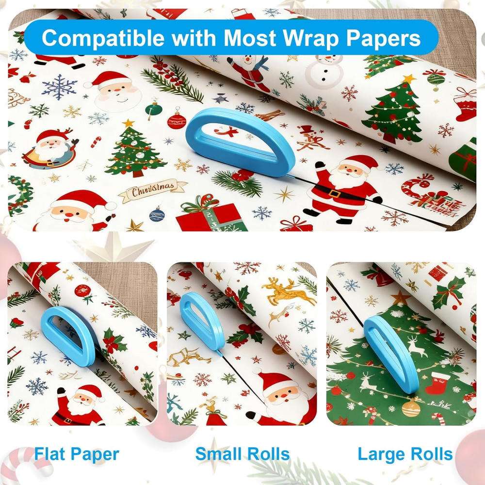 Portable Wrapping Paper Cutter for Smooth and Safe Gift Wrapping