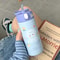 Cute Cartoon Stainless Steel Thermal Water Bottle with Straw Insulated Kids Thermos Cup