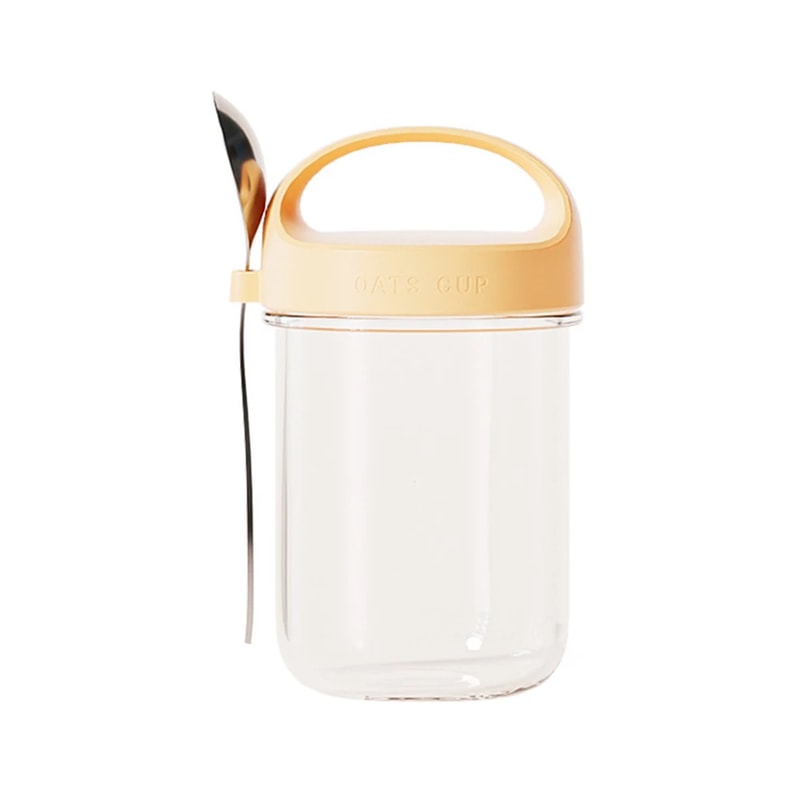Leakproof Glass Breakfast Jar With Spoon Overnight Oats Container Portable Yogurt Cup 4