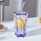 Star Shape Glass Tumbler With Straw Leakproof Lid Cute Iced Coffee Cup 5