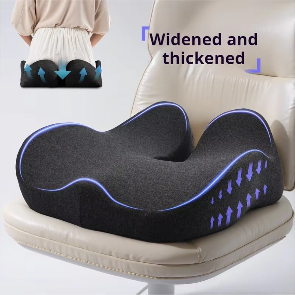 Memory Foam Seat Cushion for Office Chair Coccyx Support and Tailbone Relief