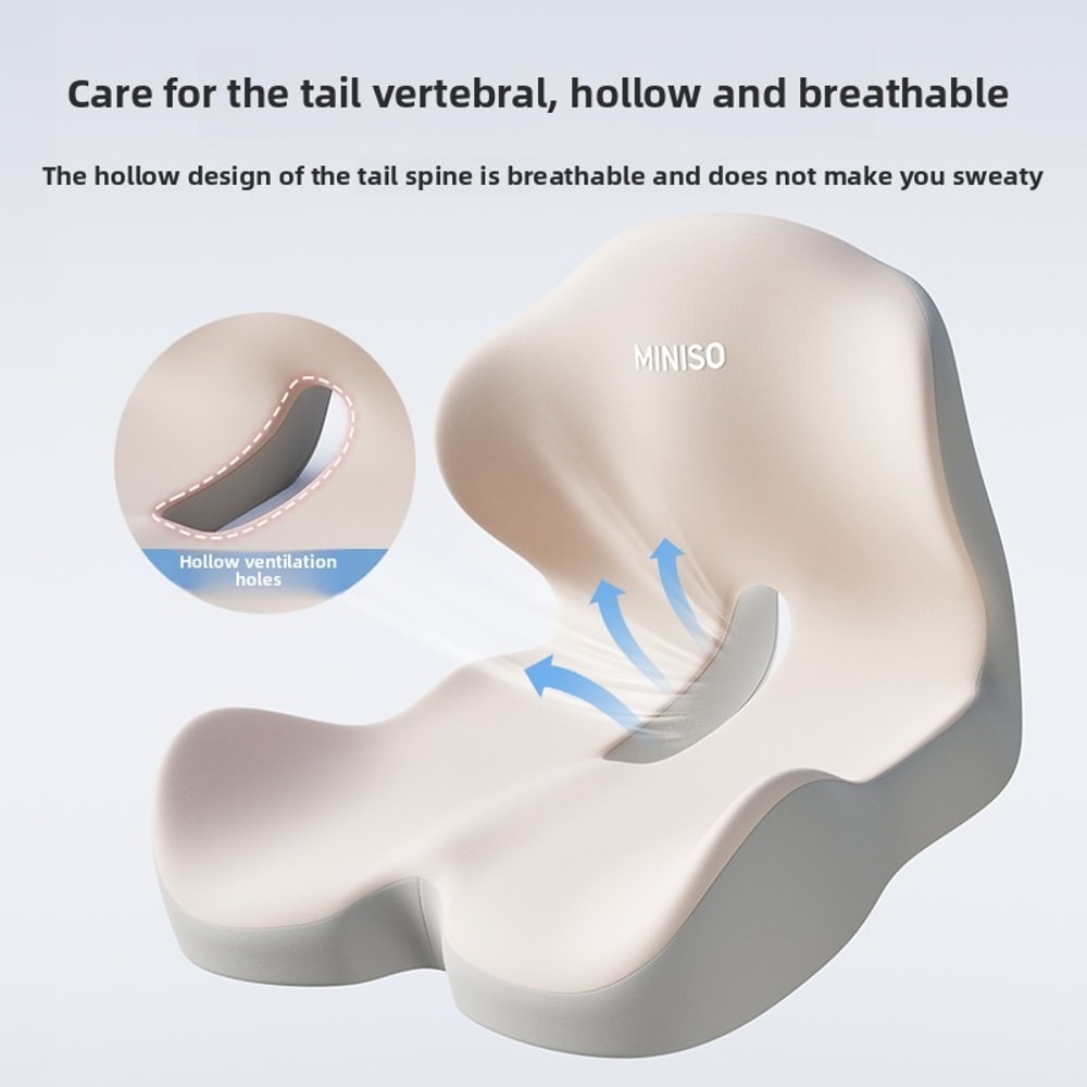 ErgoComfort Memory Foam Seat Cushion For Office Chair With Lumbar Hip Support 3